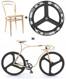 Thonet Bike powstał w wyniku połączenia inspiracji linią kultowego krzesła nr 14 i karbonowych kół HED H3