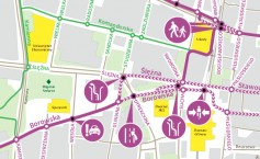 Mapa tras rowerowych do centrum 2014 r.